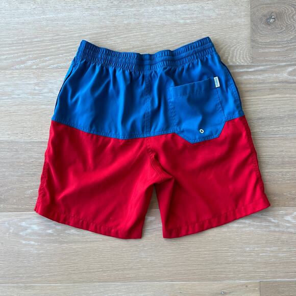 Chubbies Men's Board Shorts Swim Trunks Red Blue Colorblock Medium - Picture 2 of 5